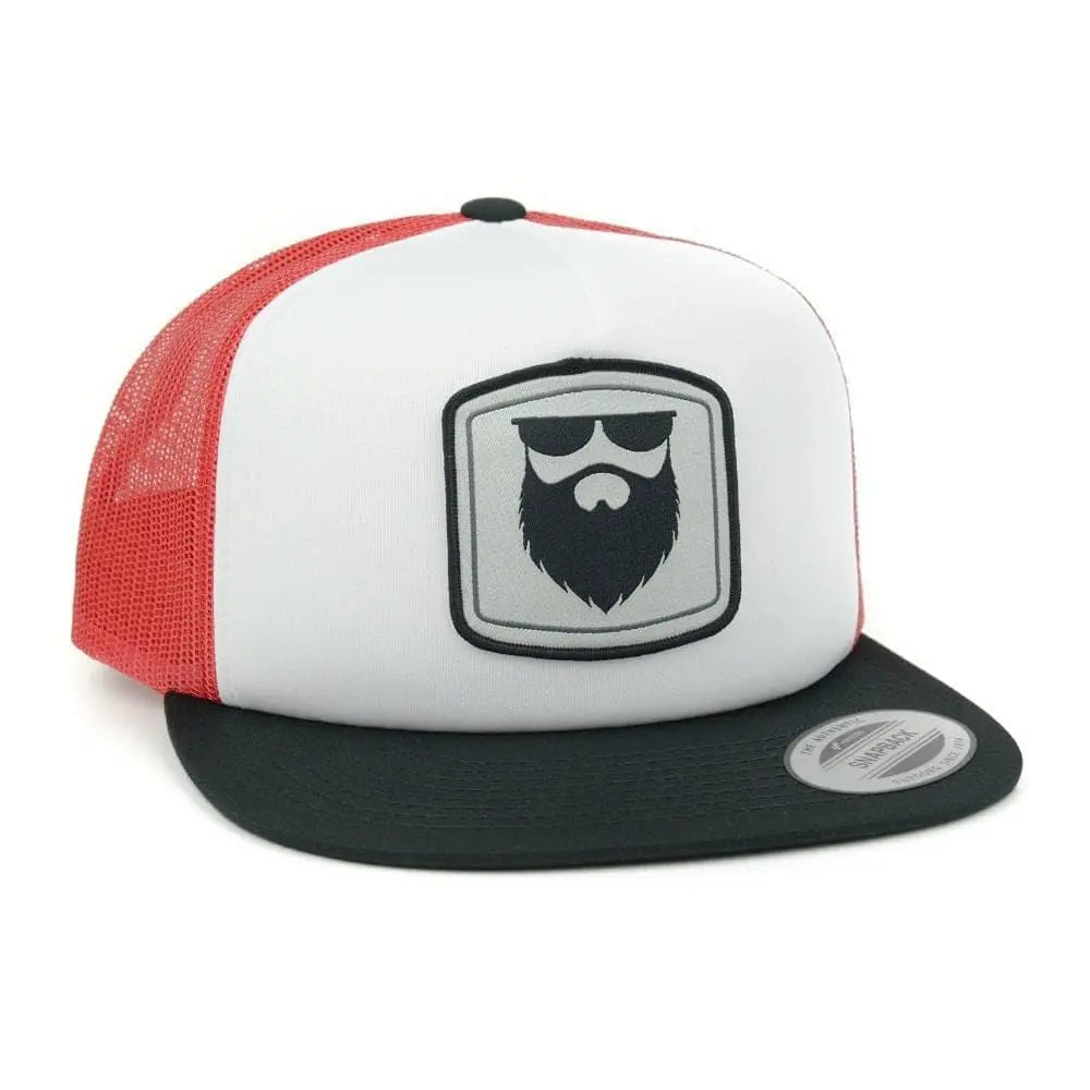 Beard Gear Foam/Mesh Trucker Snapback - Black/Red/White|Hat