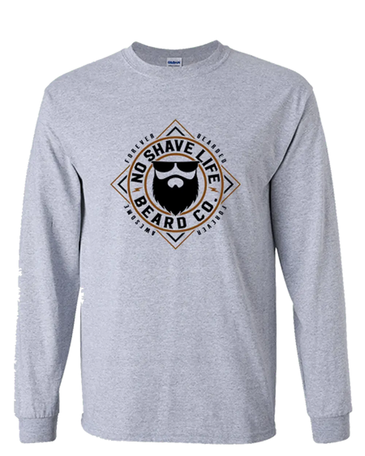 Forever Bearded NSL Grey Long Sleeve Shirt|Long Sleeve Shirt