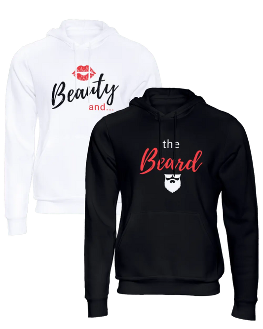 Beauty and the Beard Couple Hoodie|Couple Hoodies