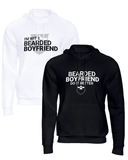 I'm With Bearded Boyfriend/Bearded Boyfriend Couple Hoodie|Couple Hoodies