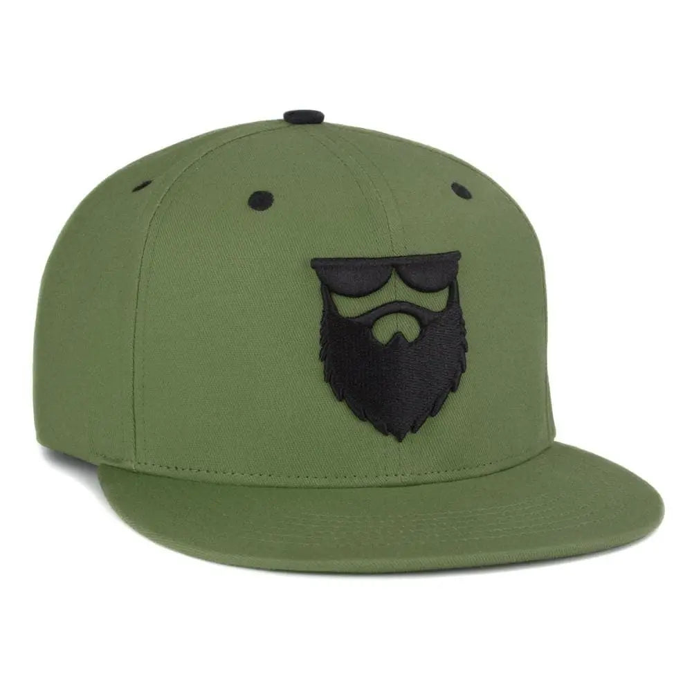 OG Beard Logo Snapback - Army Green