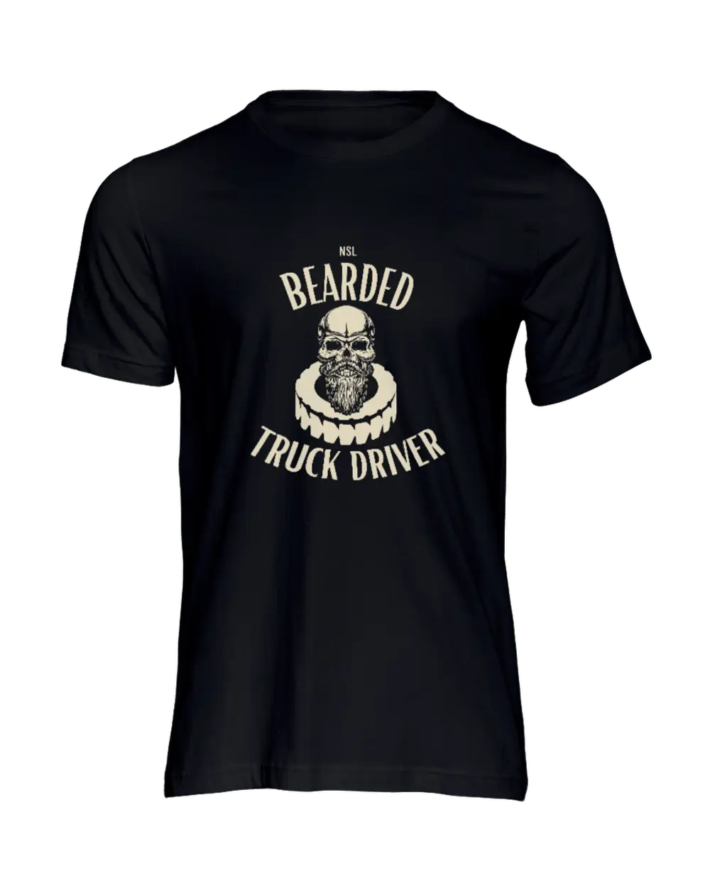 Bearded Truck Driver Black Men's T-Shirt