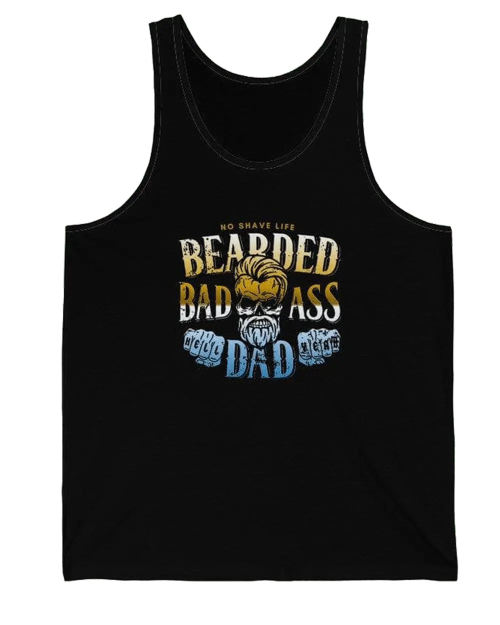 Bearded Badass Dad Black Men's Tank Top|Mens Tank Top