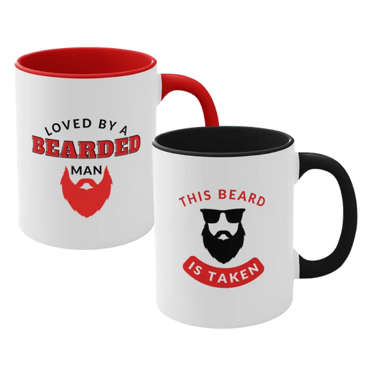 Loved By A Bearded Man/This Beard is Taken Couple Mug|Couple Mugs