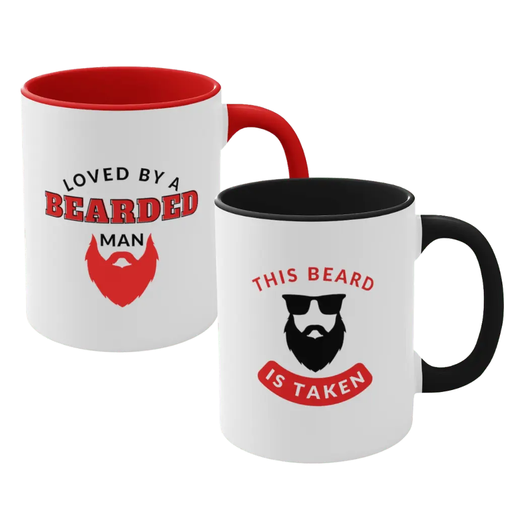 Loved By A Bearded Man/This Beard is Taken Couple Mug|Couple Mugs
