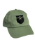 Sombrero de papá verde con visera curva con logo de barba OG de NSL