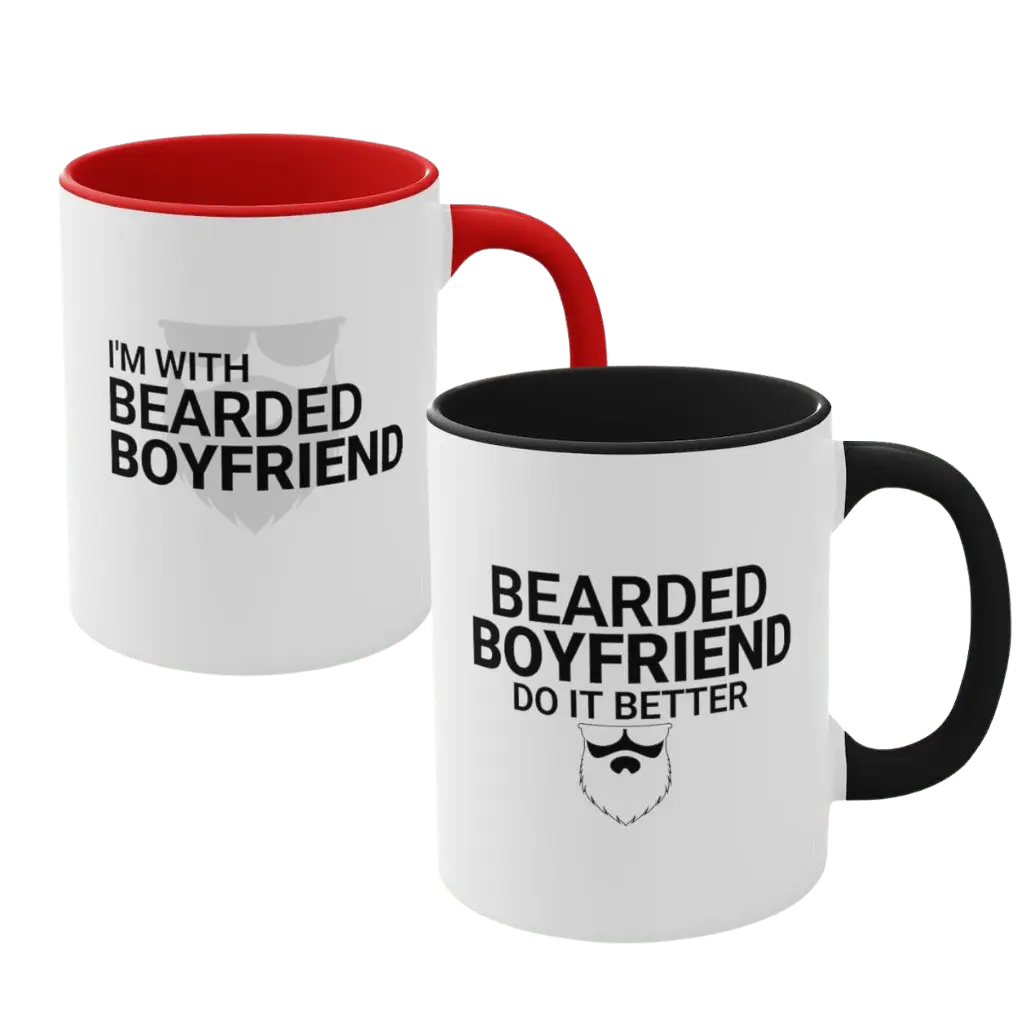 I'm With Bearded Boyfriend/Bearded Boyfriend Couple Mug|Couple Mugs