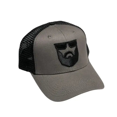 Tactical Bearded Man Trucker Hat - Charcoal-No Shave Life brand with t