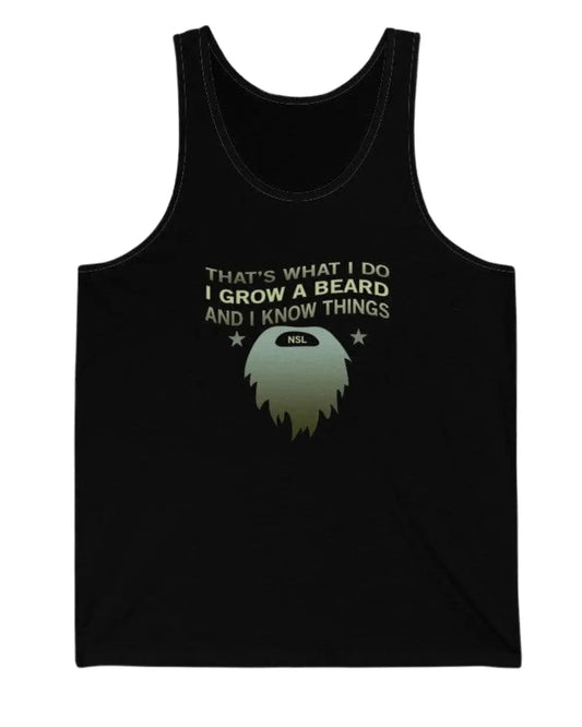 NSL I Grow A Beard Black Men's Tank Top|Mens Tank Top