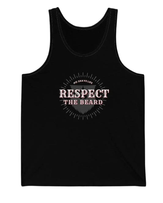 Respect the Beard Black Men's Tank Top|Mens Tank Top