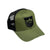 Gorra de camionero táctica de hombre barbudo - Verde militar|Sombrero