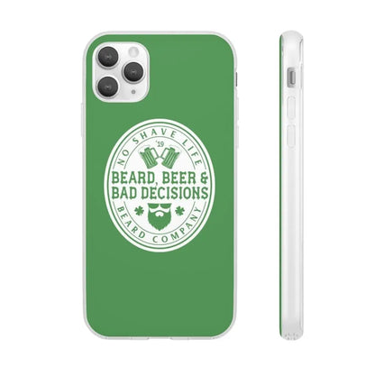 Beard, Beer & Bad Decisions Green Durable Phone Case|Phone Case