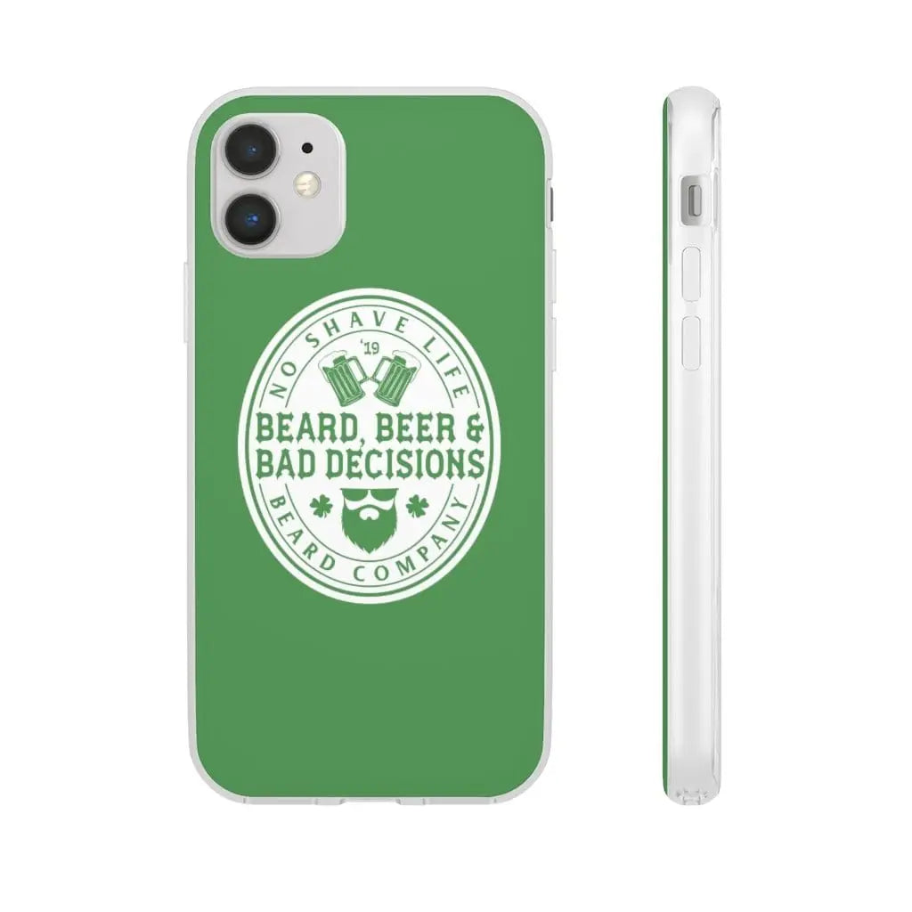 Beard, Beer & Bad Decisions Green Durable Phone Case|Phone Case