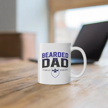 Bearded Dad White Ceramic Coffee Mug|Mug