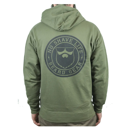 Beard Gear Army Green Zip Hoodie|Hoodie