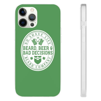 Beard, Beer & Bad Decisions Green Durable Phone Case|Phone Case