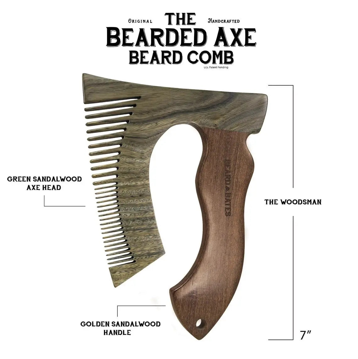 The Bearded Axe Beard Comb - Original Beard & Bates