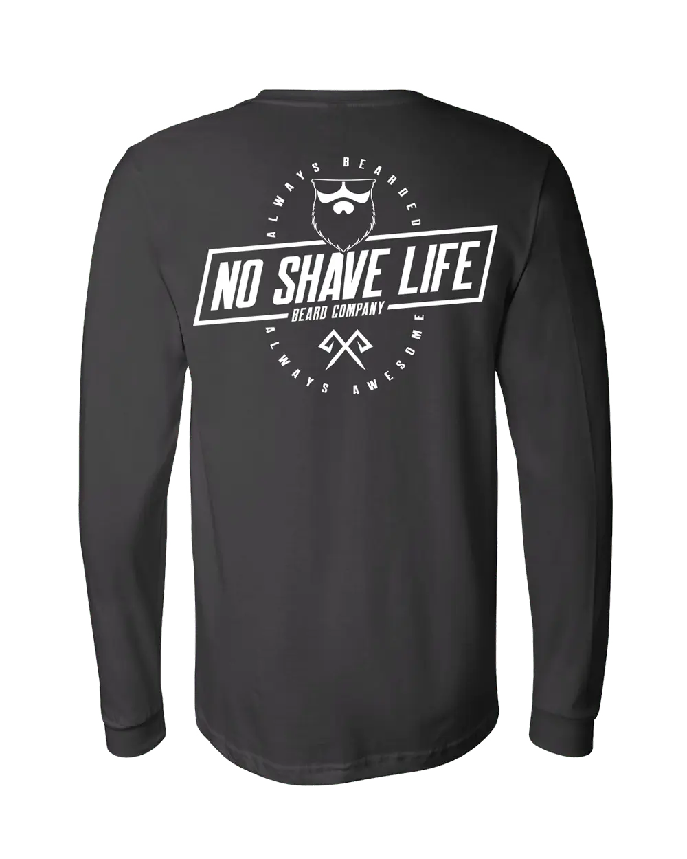 Always Bearded Black Long Sleeve Shirt|Long Sleeve Shirt