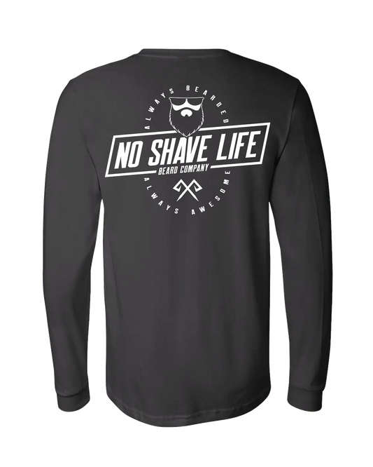 Always Bearded Black Long Sleeve Shirt|Long Sleeve Shirt