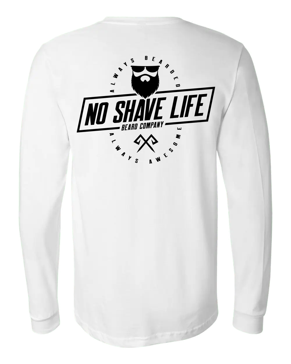 Always Bearded White Long Sleeve Shirt|Long Sleeve Shirt