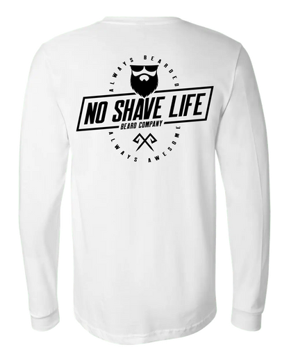 Always Bearded White Long Sleeve Shirt|Long Sleeve Shirt