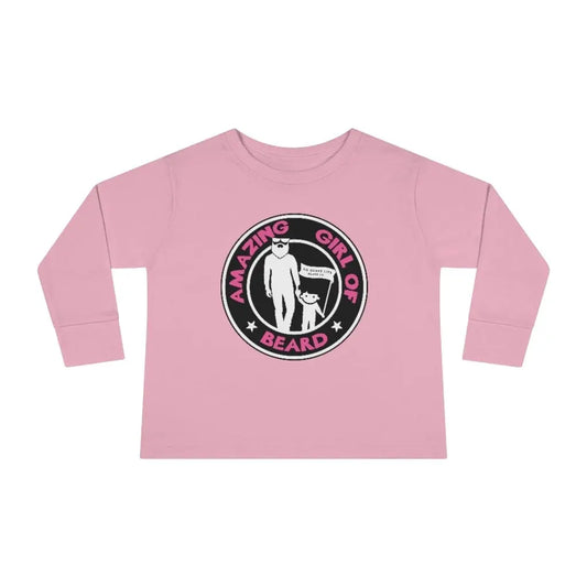 Amazing Girl of Beard Toddler Long Sleeve Shirt|Toddler Long Sleeve