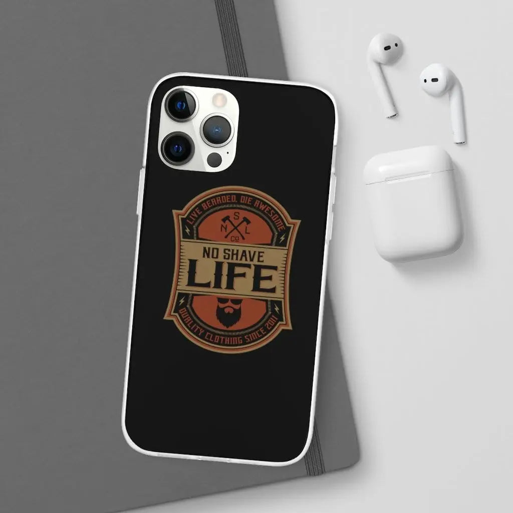 Live Bearded, Die Awesome Black Durable Phone Case|Phone Case