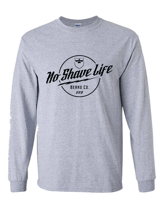 No Shave Life Crate Grey Long Sleeve Shirt|Long Sleeve Shirt