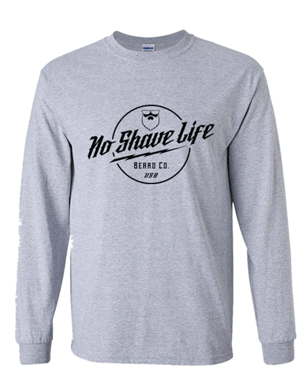 No Shave Life Crate Grey Long Sleeve Shirt|Long Sleeve Shirt