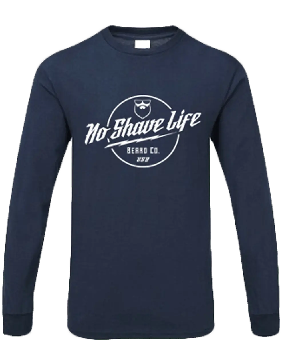 No Shave Life Crate Navy Blue Long Sleeve Shirt|Long Sleeve Shirt
