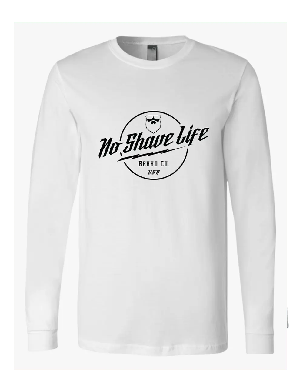 No Shave Life Crate White Long Sleeve Shirt