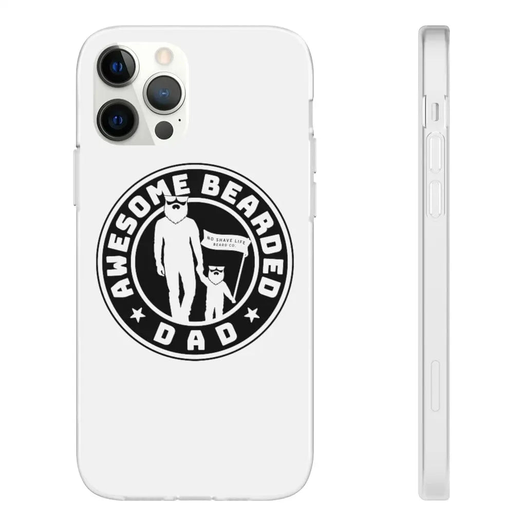 AWESOME BEARDED DAD White Durable Phone Case|Phone Case