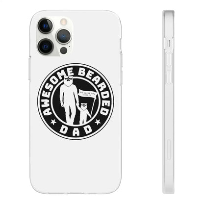 AWESOME BEARDED DAD White Durable Phone Case|Phone Case