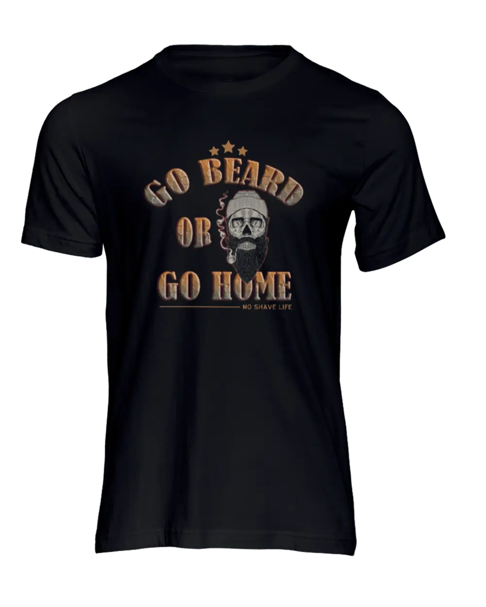 Go Beard or Go Home Black Men's T-Shirt|T-Shirt
