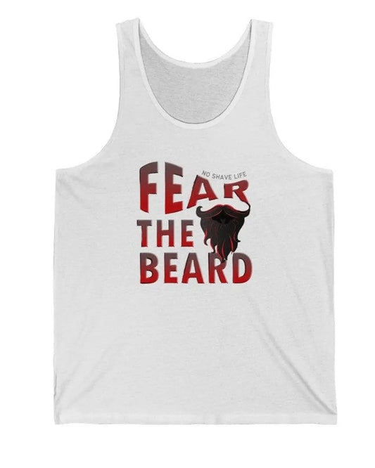 Fear the Beard White Men's Tank Top|Mens Tank Top