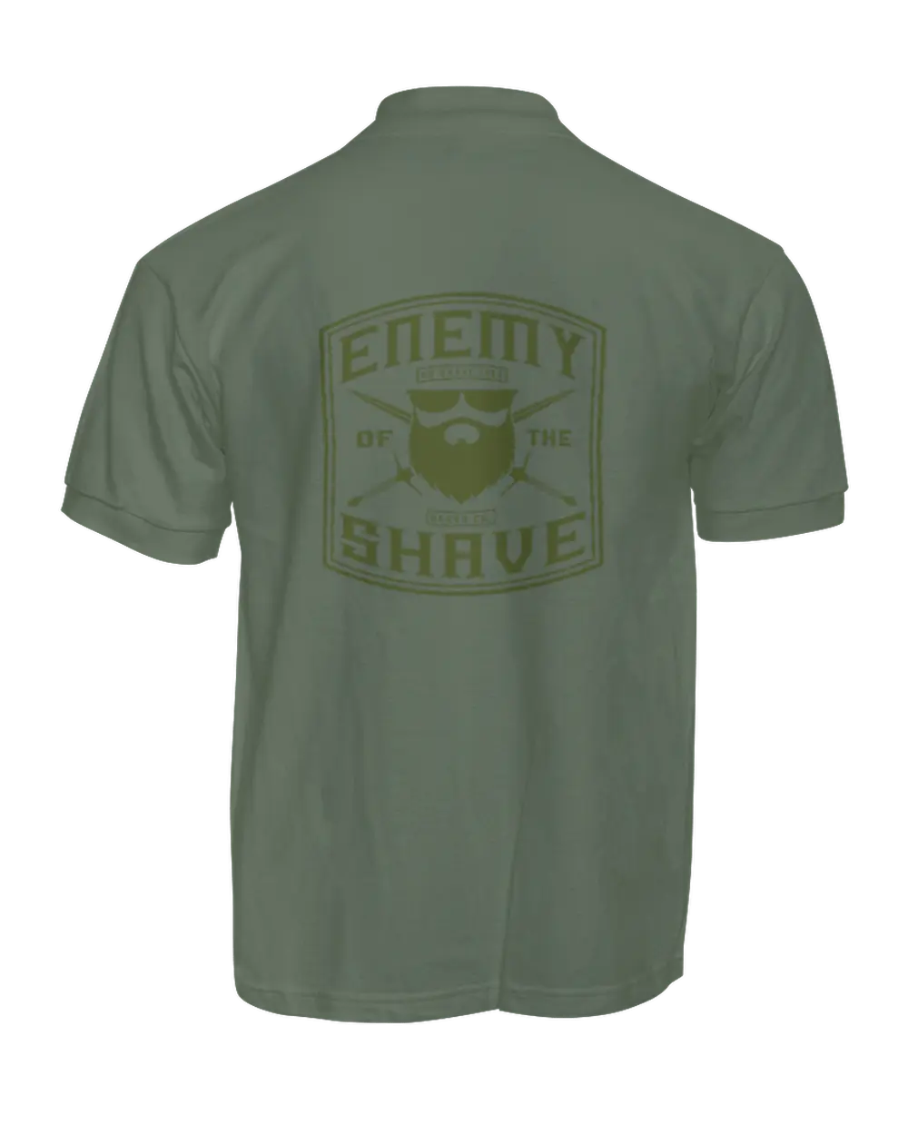 ENEMY OF THE SHAVE  Military Green T-Shirt|T-Shirt