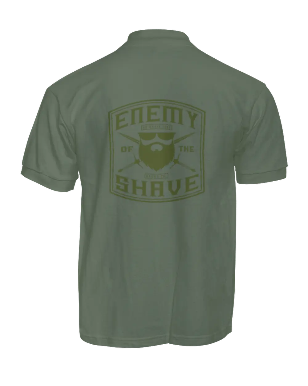 ENEMY OF THE SHAVE  Military Green T-Shirt