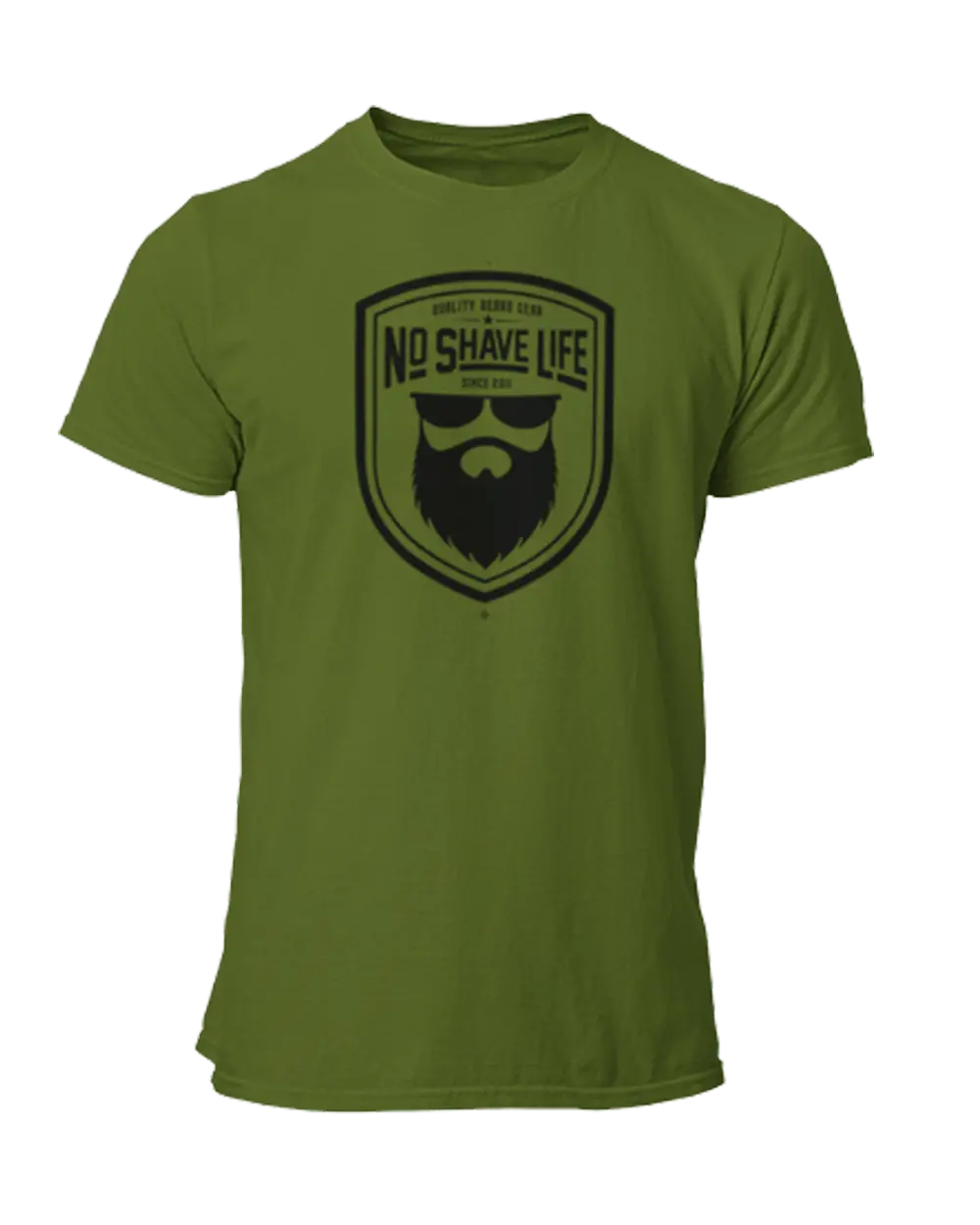 Beard Gear Shield Army Green Men's T-Shirt