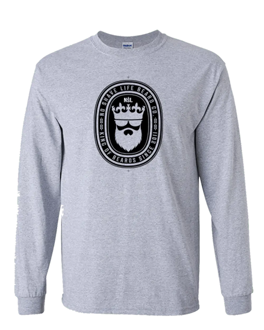 King of Beards NSL Grey Long Sleeve Shirt|Long Sleeve Shirt