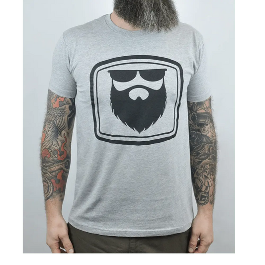 THE OG BEARD 2.0 Heather Grey Men's T-Shirt|T-Shirt