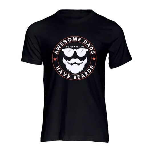 Awesome Dads Have Beards Black Men's T-Shirt|T-Shirt