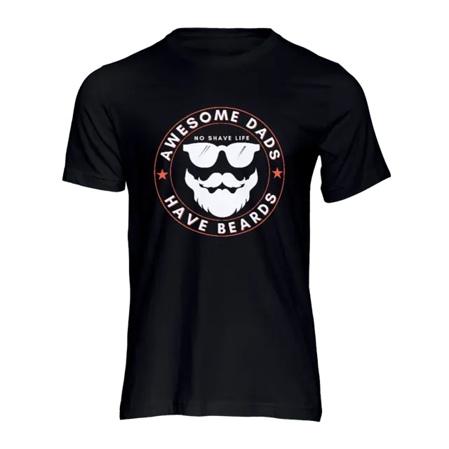 Awesome Dads Have Beards Black Men's T-Shirt|T-Shirt