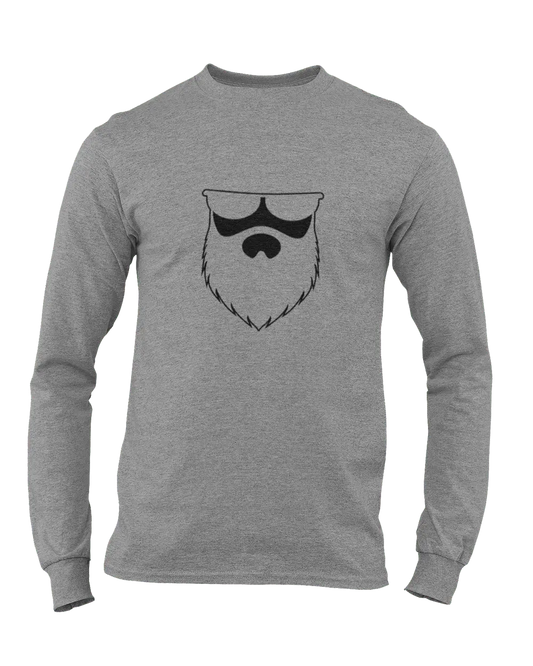 OG No Shave Life Beard Grey Long Sleeve Shirt|Long Sleeve Shirt