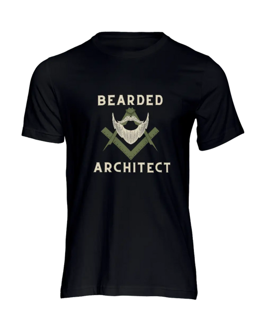 Bearded Architect Black Men's T-Shirt|T-Shirt