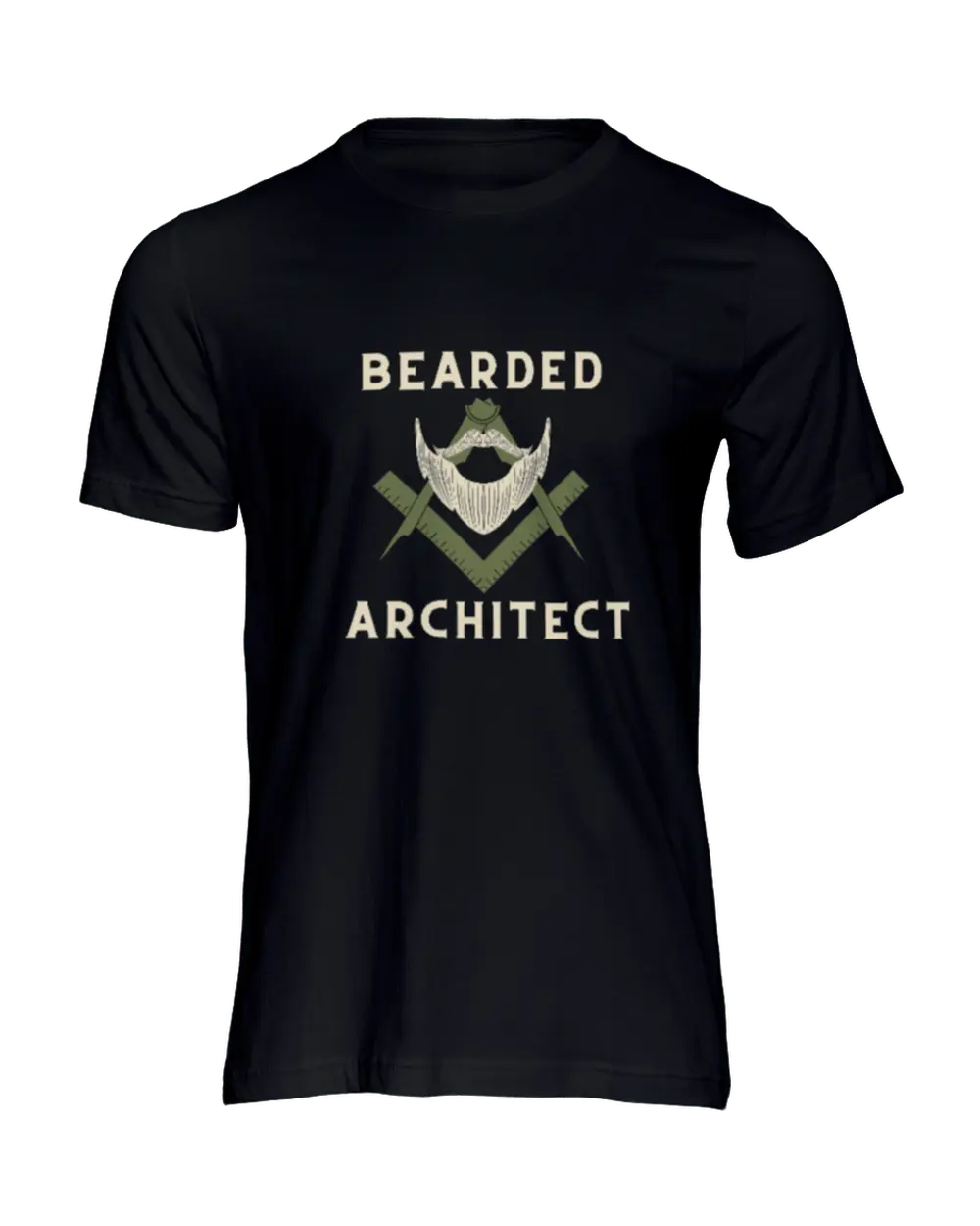 Bearded Architect Black Men's T-Shirt|T-Shirt