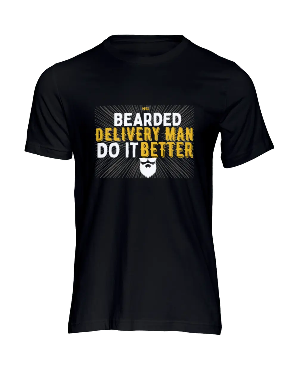 Bearded Delivery Man Black Men's T-Shirt|T-Shirt