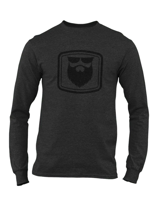 THE OG BEARD 2.0 Black X Black Long Sleeve Shirt|Long Sleeve Shirt