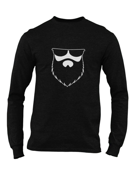 No Shave Life OG Beard Black X White Long Sleeve|Long Sleeve Shirt