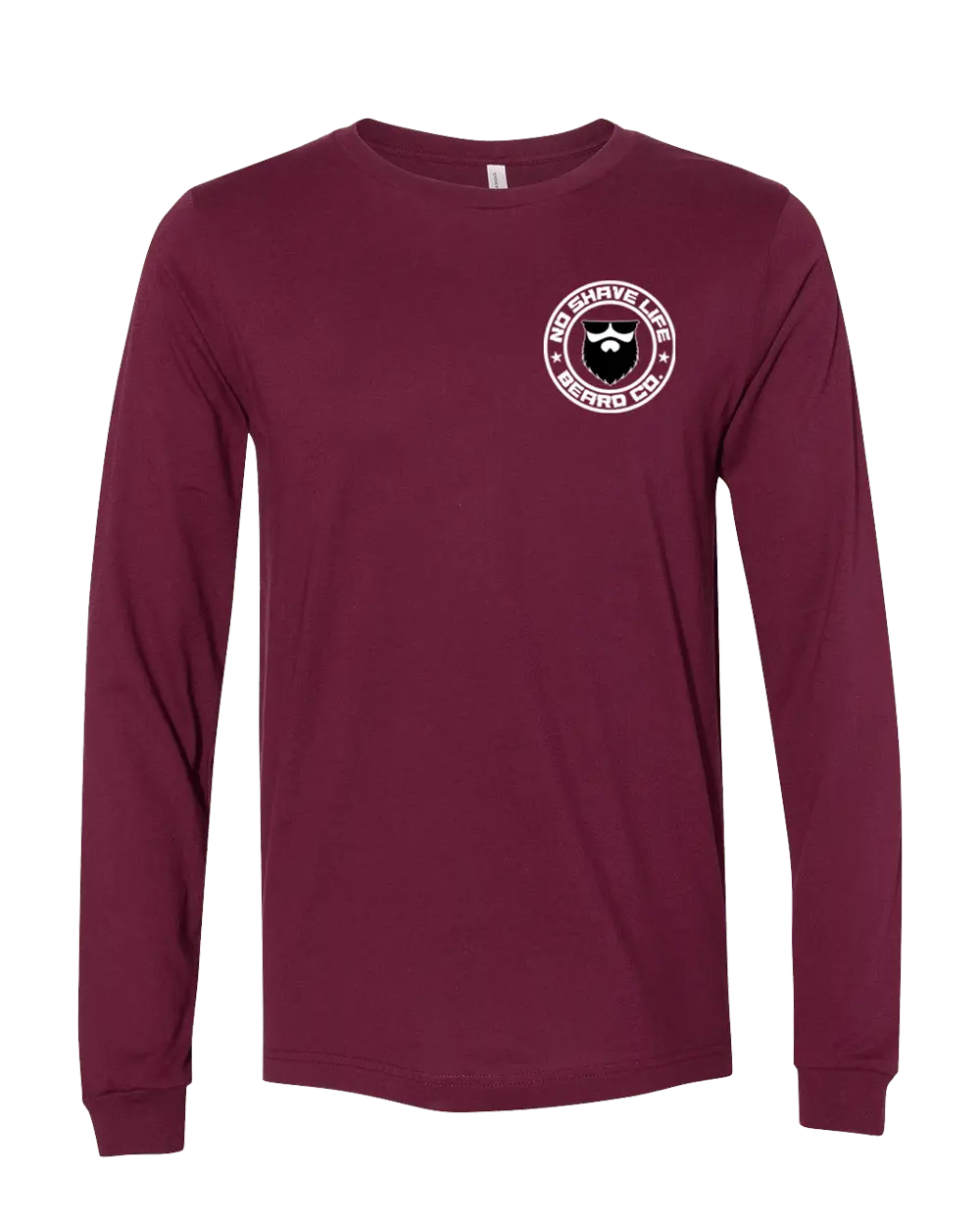 NSL Badge Red Long Sleeve Shirt- QUALITY BEARD GEAR. The NSL Badge Lon