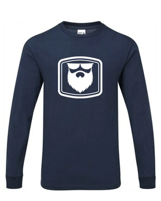 THE OG BEARD 2.0 Navy Blue Long Sleeve Shirt|Long Sleeve Shirt